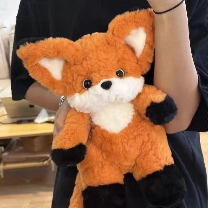 Adorable Big Tail Fox Plush Toy Stuffed Animal Soft Cuddly Comfort Doll