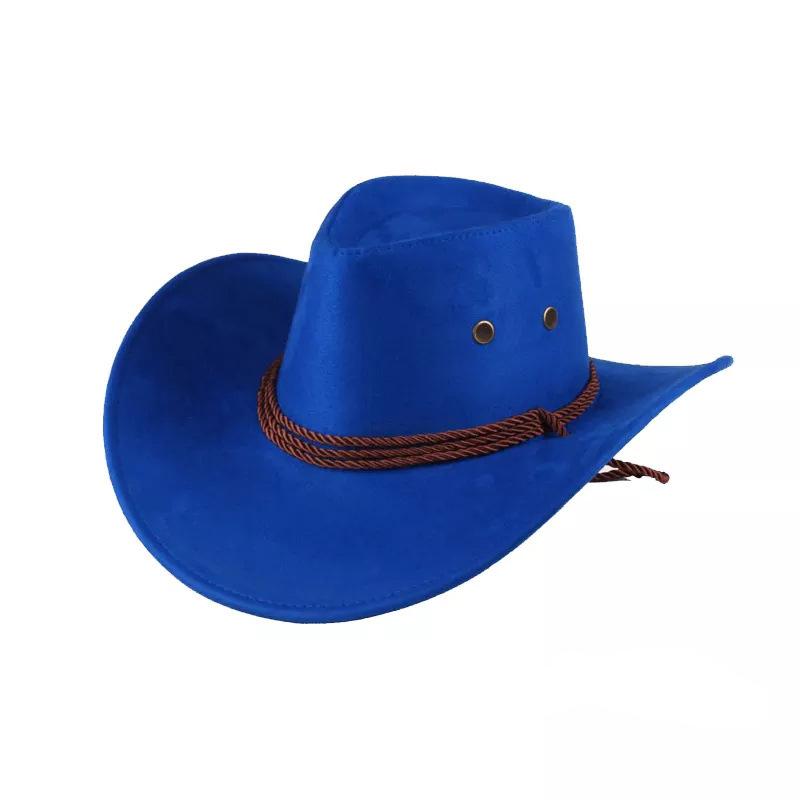 Western Cowboy Hat Big Eaves Suede Outdoor Vintage Top Hat British Jazz Hot Sale