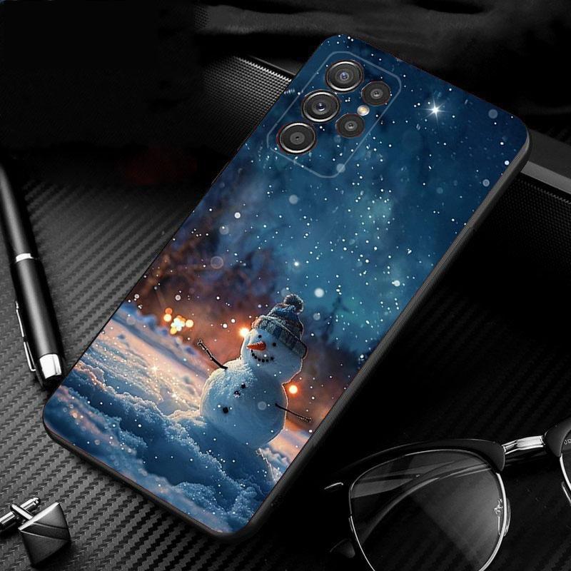 Phone Case For Samsung Galaxy S25 S24 S23 S22 S21 Ultra S24 S23 S22 S21 S25 Plus S24 S25 FE Cute Snowman Christmas