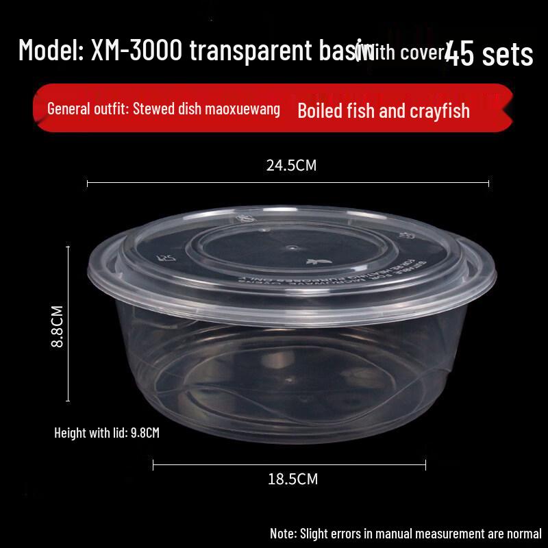 

Disposable Plastic Takeaway Food Containers