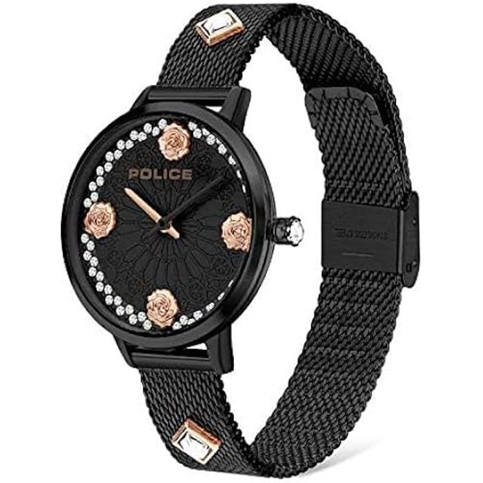 Police Femmes Analogique-Numérique Quartz Montre avec Bracelet en Acier Inoxydable