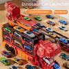 Foldable Track Dinosaur Foldable Truck Toy Transforming Molded Racing Cars Dinosaur Transport Truck Toys Metal Mini Cars