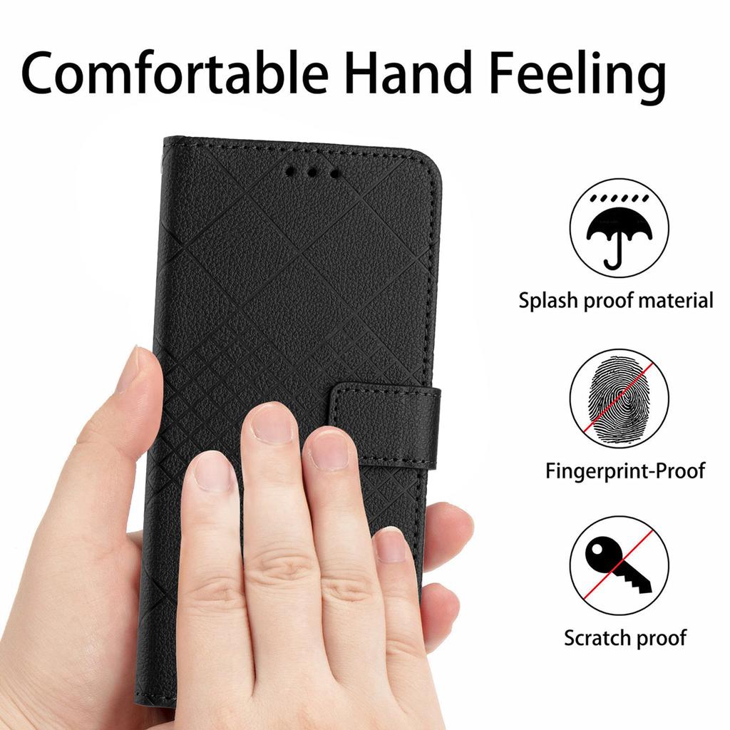 HT06 For Samsung Galaxy A34 5G Shockproof Case Litchi Texture PU Leather Wallet Phone Case