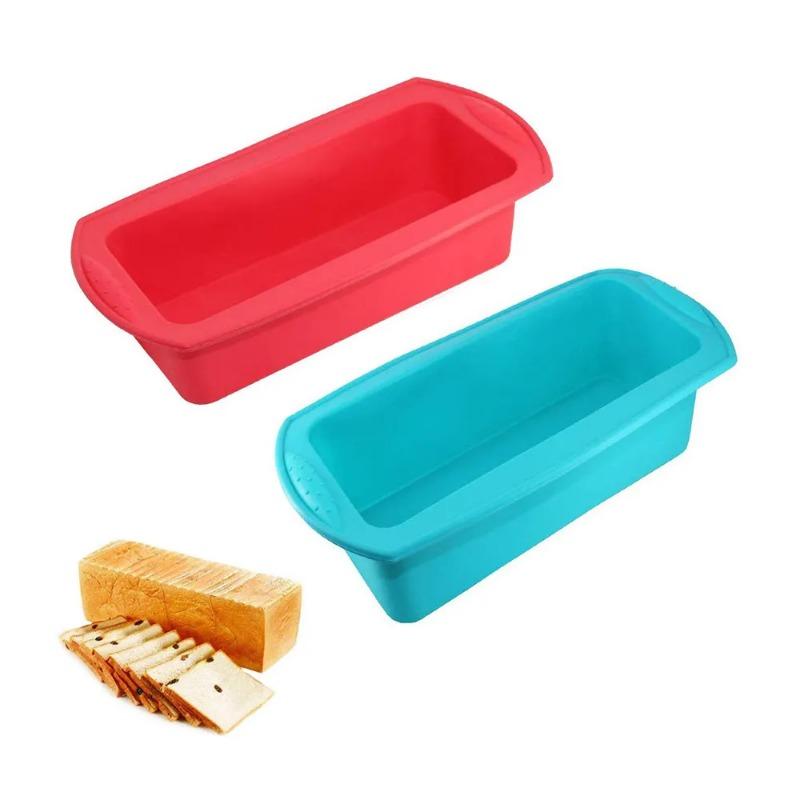 Rectangular Silicone Bread Pan, Round Shape Silicone Cake Mold, Muffin Cupcake Baking Pans, Chocolate Candy Bar