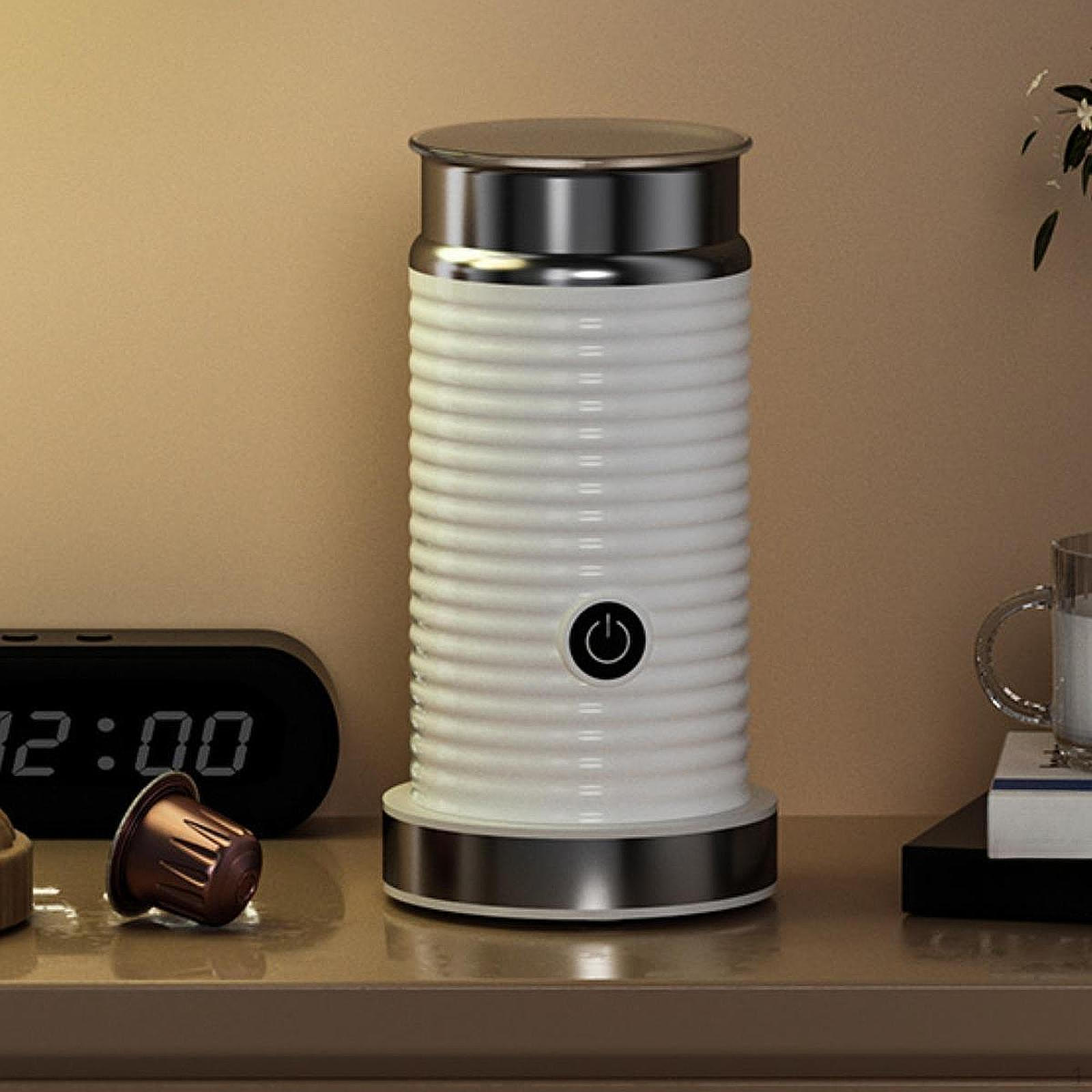 

Electric Milk Frother Automatic Steamer and Heater Coffee for Macchiato білий