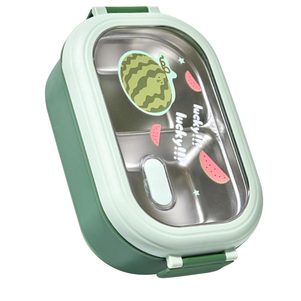 2 Compartments Lunch Storage Container Stainless Steel Food Container Thermal Lunch Box  For Travel
