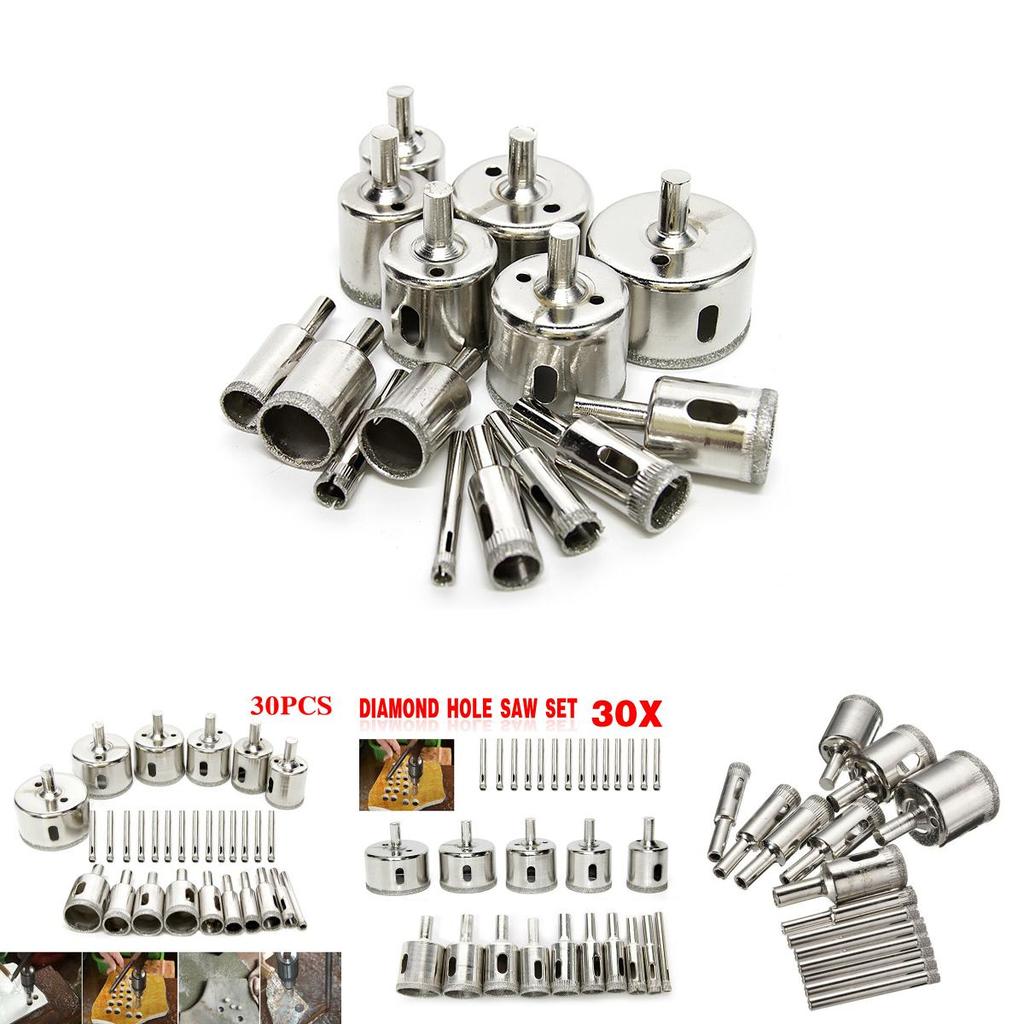 Versatile 30pcs Diamond Hole Saw Drill Bit Set For Ceramic And Marble Projects