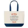 Tote Bag - PLANETEE - Shopping Bleu Anissa - Resistant Cotton - Large Capacity - Printed In France