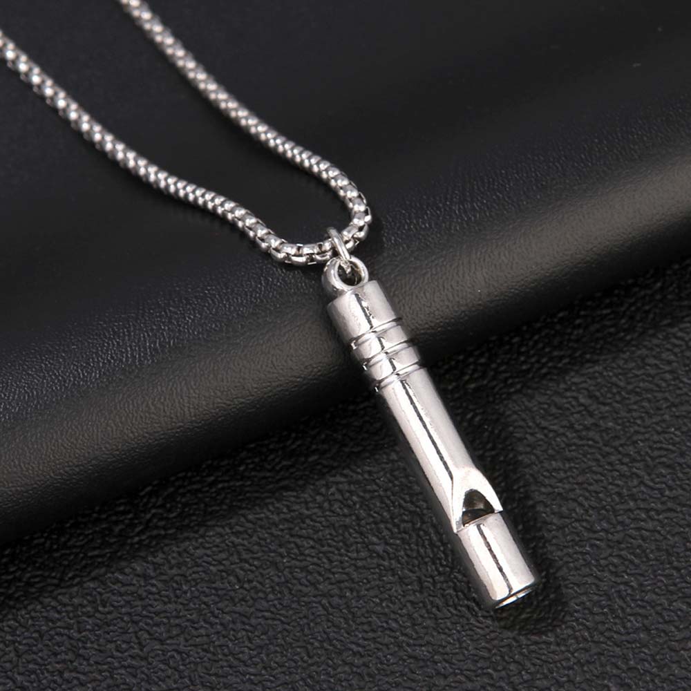 Jewelry accessories Women Whistle necklace Sweater chain Titanium steel chain Necklace for men