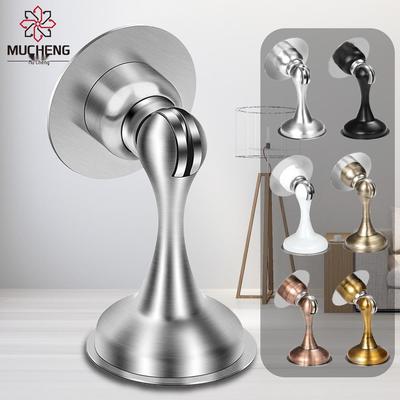 Geräuschloser Magnetischer Türstopper aus Edelstahl - Bohrlos, Kollisionsschutz für Hotel & Schlafzimmer