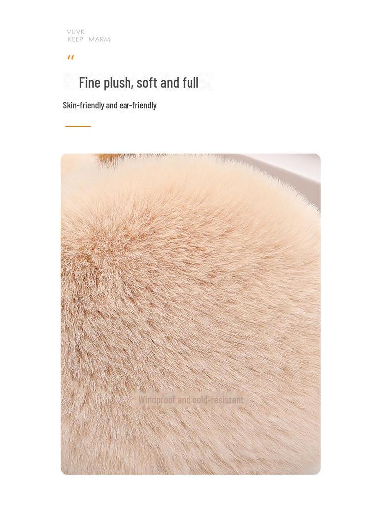 Plush Foldable Earmuffs with Big Eyes - Velvet, Cold-Proof, and Warm for Winter