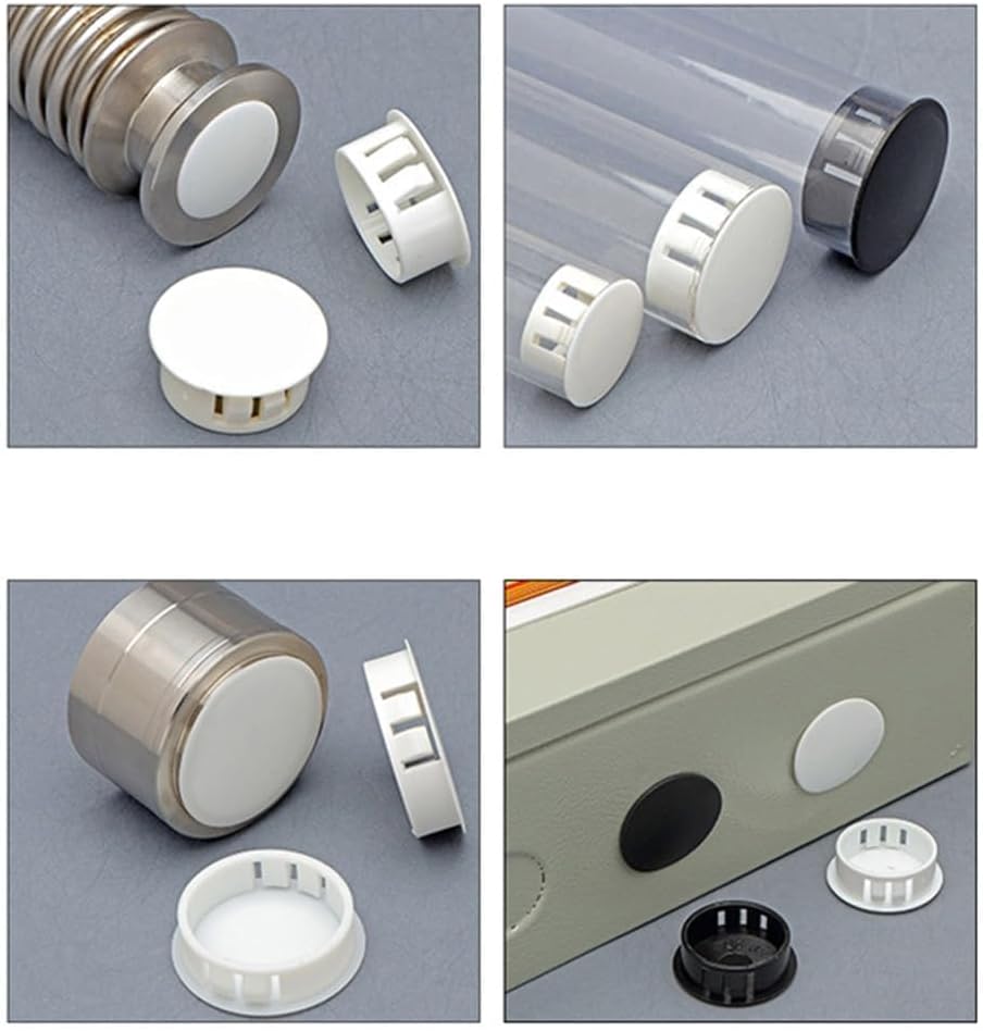 6 Kinds of Specifications White Plastic Hole Plugs 155 Pcs Cabinet Furniture Screw Hole Plugs