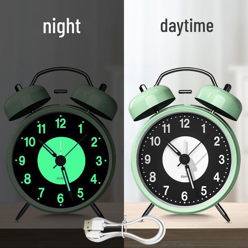 2025 Mechanical Alarm Clock for Students & Seniors - Compact, Rechargeable Wake-Up Call