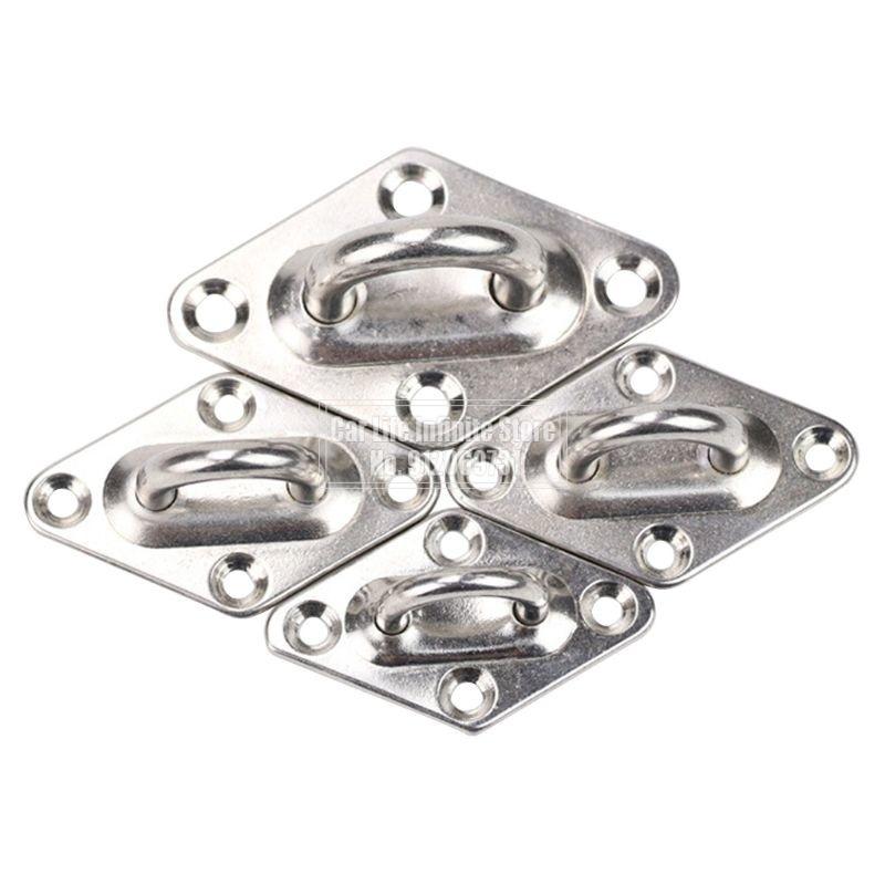 304/316 Edelstahl Deckenwandmontagehaken Schwerlast-Augenplatte Für Boot Yoga Schaukel Hängematten 5/6/8/10mm Vollverschweißt