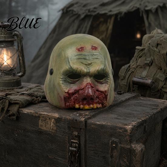 Comfortable Full Face Mask Halloween Zombie Mask with Realistic Rotting Texture Design Breathable Old Wound PU Foam Cosplay for Parties And