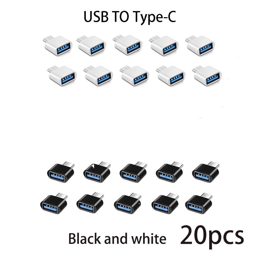 Adaptador USB 2,0 tipo C USB macho convertidor OTG macho USB-C de aluminio negro Mini colores metálicos para puerto tipo C 3