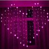 Plug Usukeu 128 Led Heartshape Fairy String Curtain Light Wedding Party Home Decoration