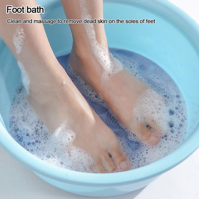 New Shower Foot Scrub Mat With Anti Slip Suction Cups - Cleaning Exfoliating, Massaging Foot Mats Bathroom Supplies