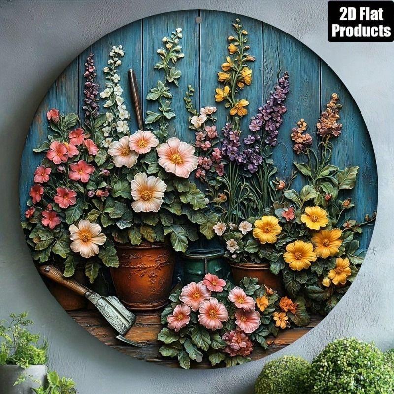 Metal Tin Sign 2D Wall Art Home Decor Flat Hanging Decorative Plaque