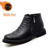 Fashion Versatile Men Boots Leather Comfort Versatile Boots Men Winter Ankle Lightweight Shoes Mens Casual Men Winter Plush Snow Boots