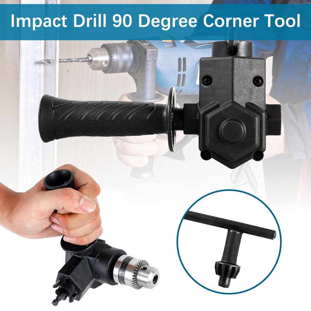 90 Degree Angle Set Right Angle Drill Angle Tool Drill Corner High Torque Drill Bit Angle Adapter for Drilling In Narrow Spaces