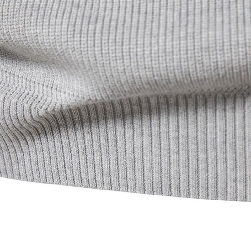 Gant Autumn and Winter Embroidery New Men's Semi Open Sweater Men's Long Sleeved Stand Up Collar Solid Color Versatile Casual Top