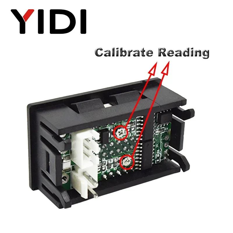 0.56'' Digital Voltmeter Ammeter DC 0-100V AC60-500V 1A 10A 50A 100A Red Blue LED display Voltage Current Meters Tester Detector