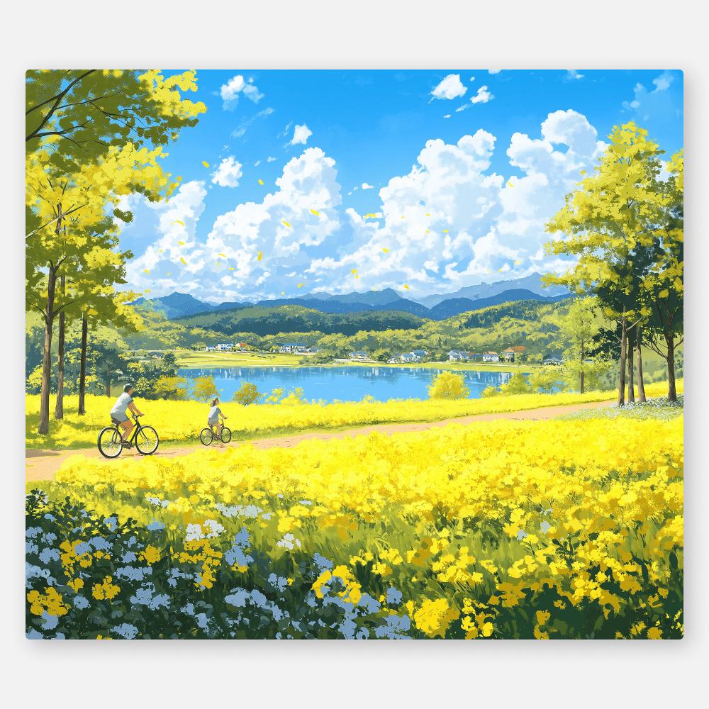 Italian Lake Como Scenery Tapestry Oil Painting Style Wall Hanging Polyester Aesthetic Decor for Bedroom Living Room Dorm