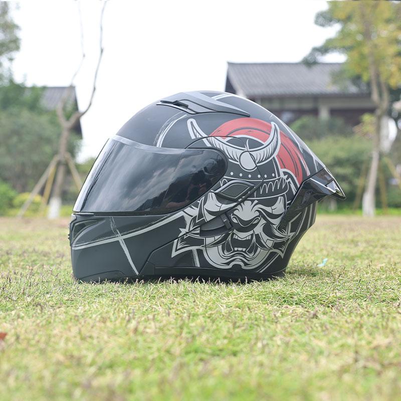 ORZ-Premium ABS Modular Motorcycle Helmet, Dual Internal & External Visor, Breathable Anti Impact Protective Gear for Riders