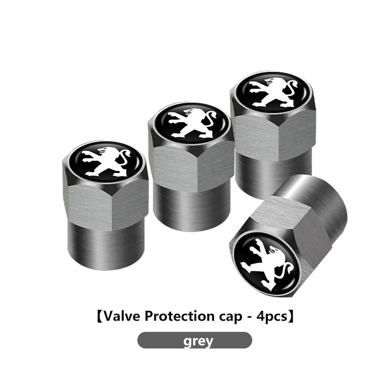 4pcs Car Aluminum Tire Wheel Valve Caps Universal Accessories For Peugeot GTLine 308 508 5008 3008 406 607 RCZ 301 208 GT