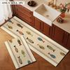 Kitchen Carpet PVC Waterproof Leather Floor Mat Colorful Fish Pattern Rug Oil-proof Non-slip Long Carpets Home Decoration Rugs