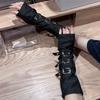 Punk Arm Sleeves Breathable Stretchy Design Armwear Sleeveless Gloves Cuffs Sleeves For Music Festival and Street Wear