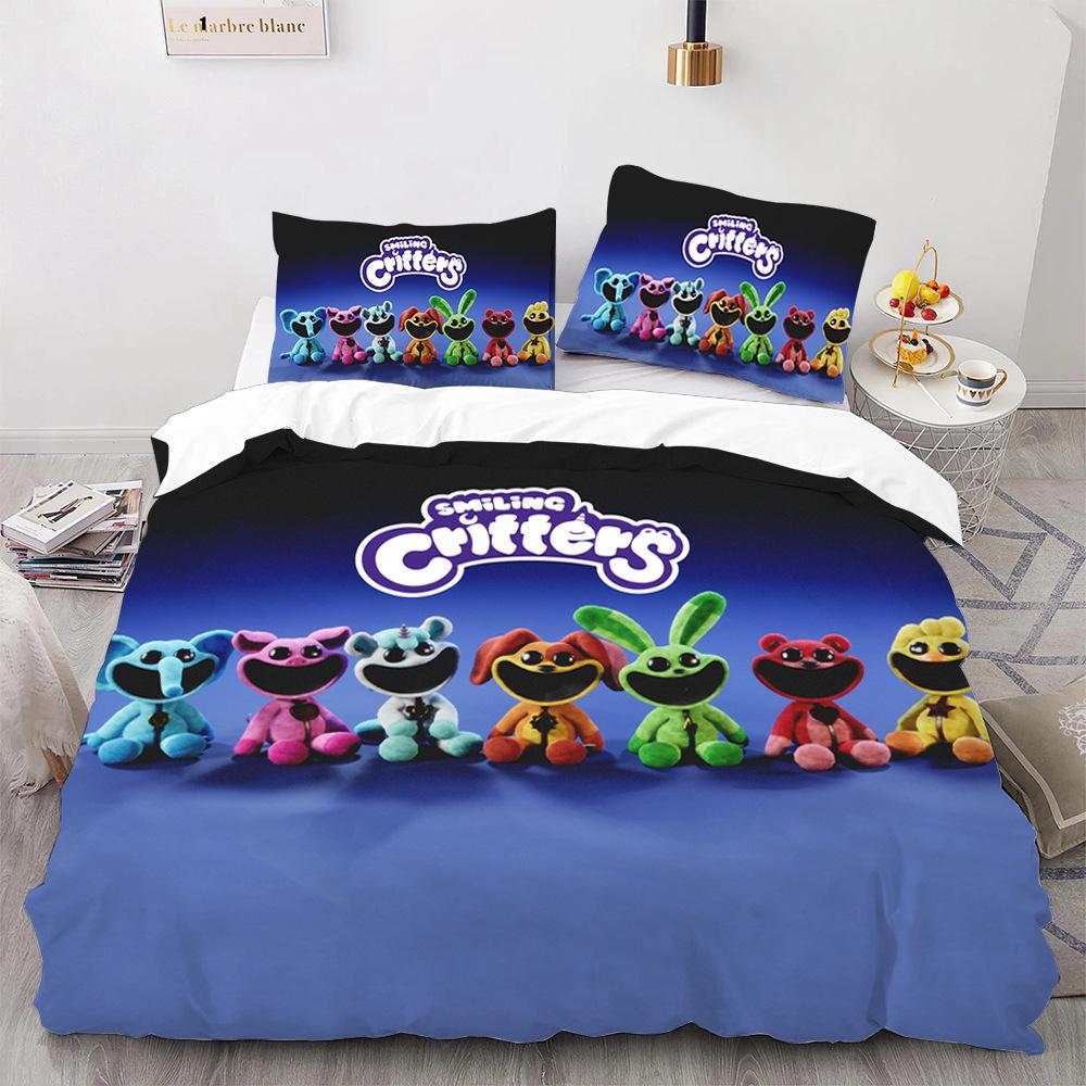 3D Print Game S-Smiling Critters Bedding Set Boys Girls Twin Queen King Size Duvet Cover Pillowcase Bed Boys Adult Home Textiles