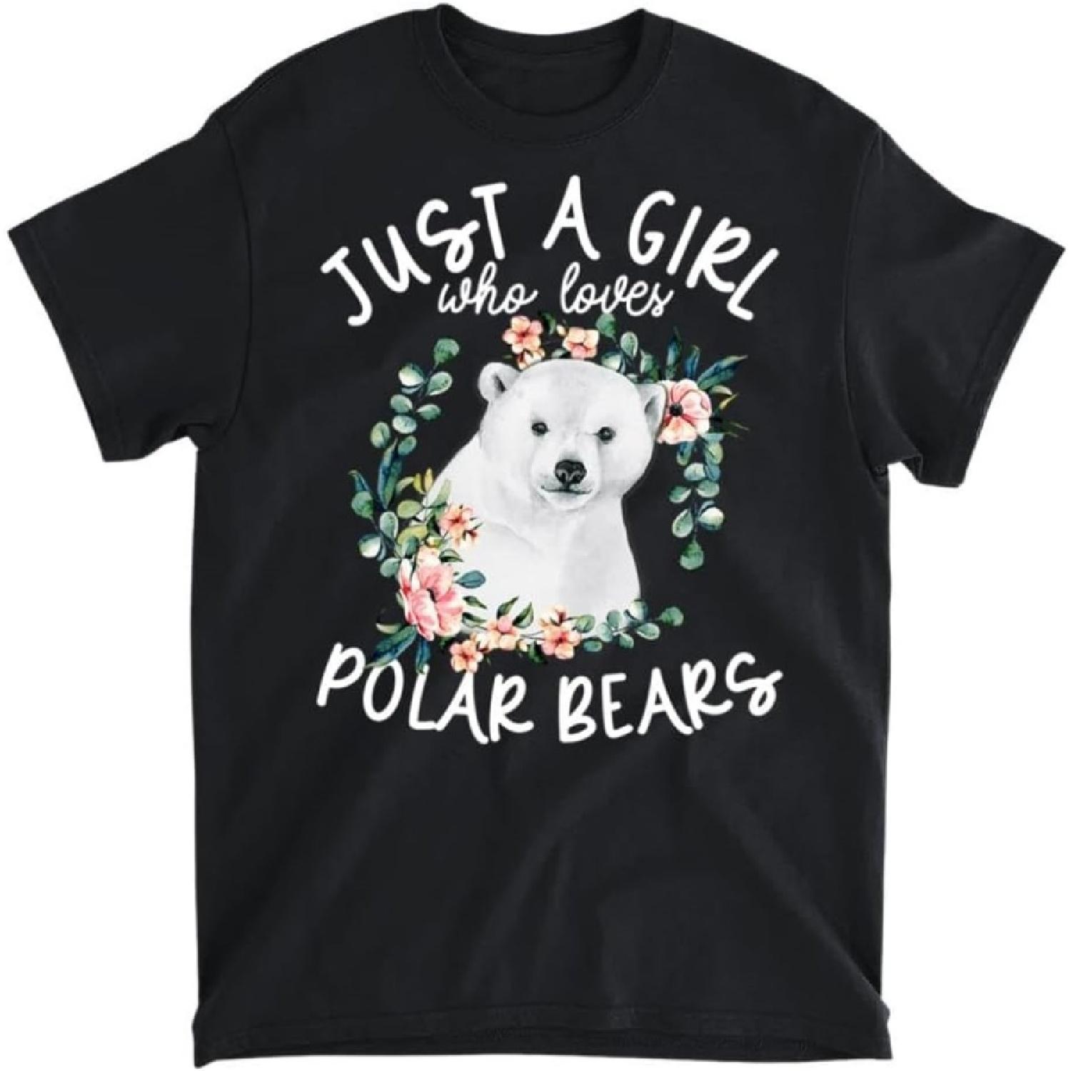 Generic Polar Bear Tshirt, Polar Bear Lover Tee, Girls Polar Bear T-Shirt, Long Sleeve Shirt, Sweatshirt, Hoodie Unisex Adult Size Made in Canada XXXXXL разноцветный