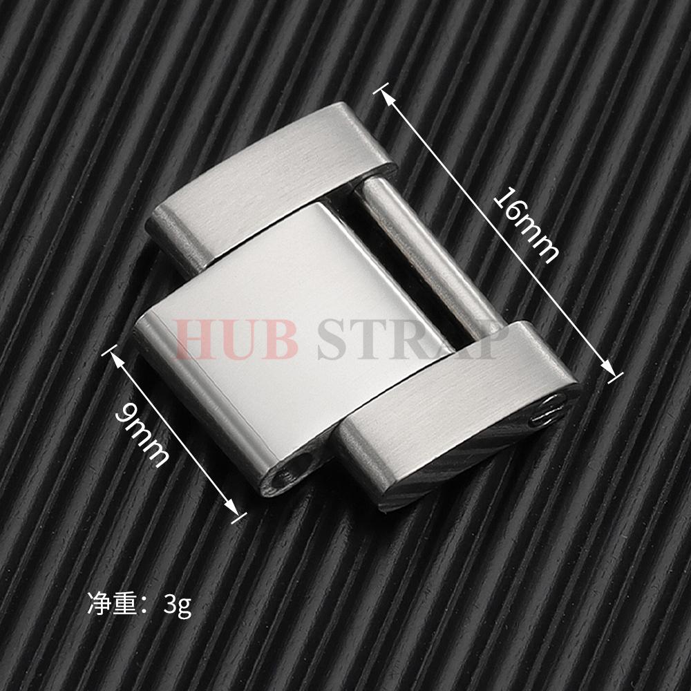 16*8mm for Diving Watch Strap Extension Section 16*9mm for Water Ghost Stainless Steel Watch Accessories Strap Extension Section