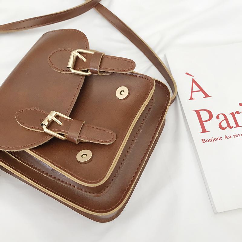 Korean-Inspired Retro Mini Crossbody Bag - Simple Strapped Student Commuter