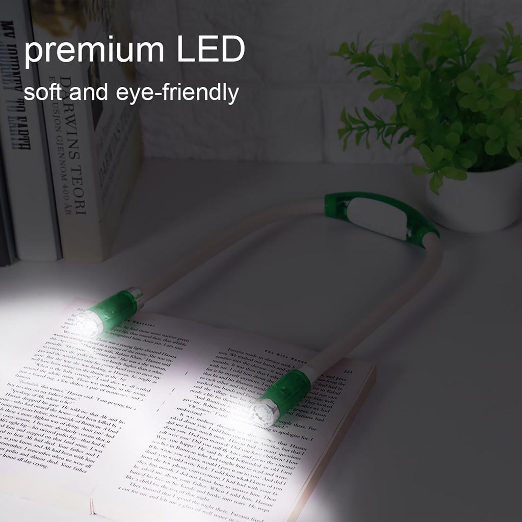 Flexible Neck Hanging Hug LED Light Hands Bendable Lamp Night Reading (Red)