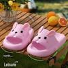 Women's Cute Rabbit Slippers - Summer Indoor Non-Slip, Odor-Resistant Thick Sole for Home & Bath.