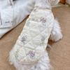 Printed Dog Winter Coat Warm Soft Dog Jacket New Padded Vest  for Small Medium Dogs