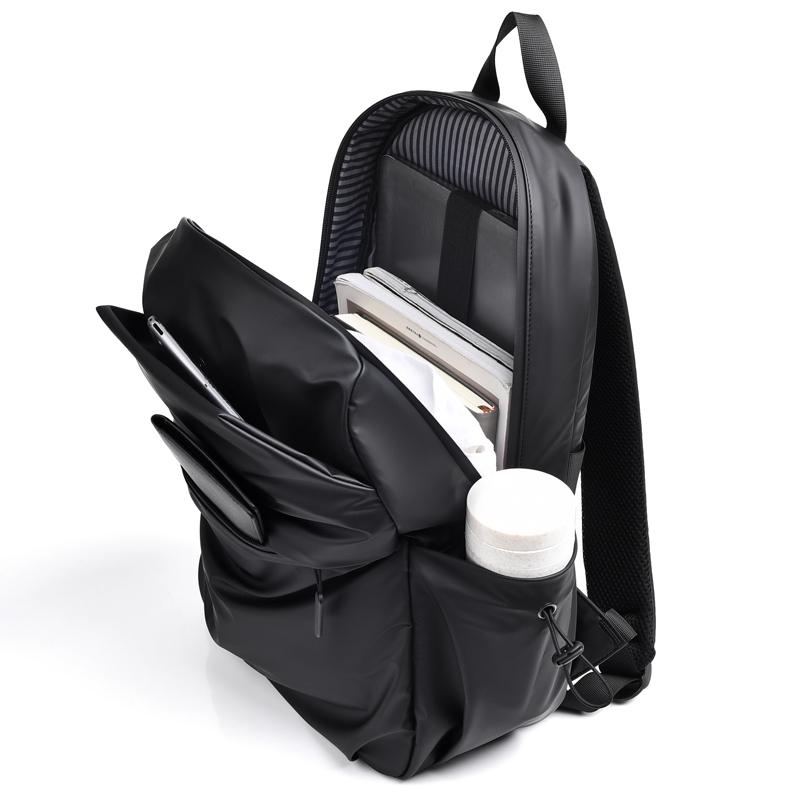 Stylish Black Casual Daypack with Adjustable Shoulder Straps, Large Capacity, for School, Travel, Commuting, Backpack for School