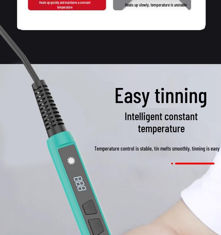 90W Digital Temp-Control Soldering Iron for Household Welding & Hot Stamping