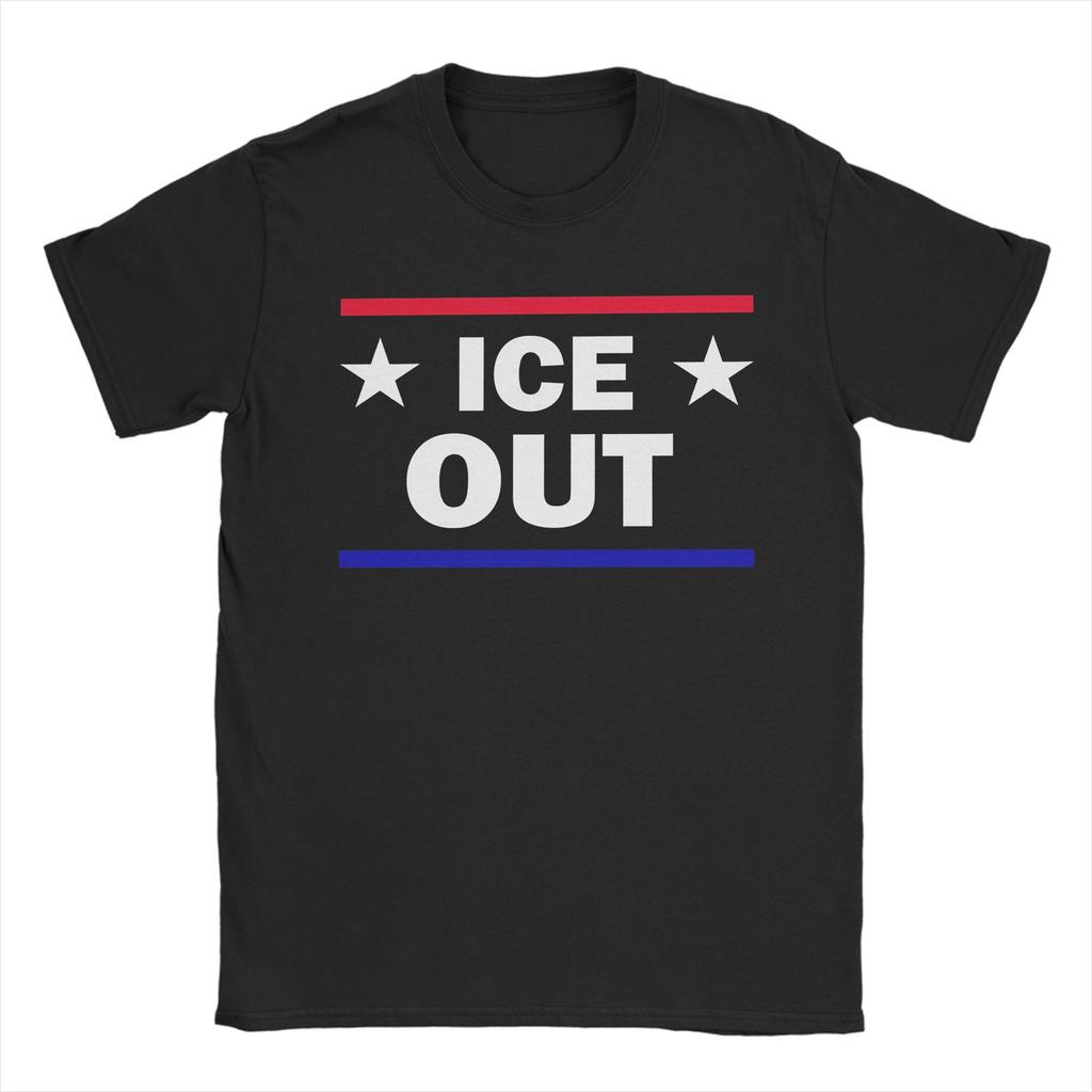 Unisex Unisex Print Ice Out Anti Ice Minneapolis Abolish Ice Tee T Shirt Cotton Tshirts Clothing