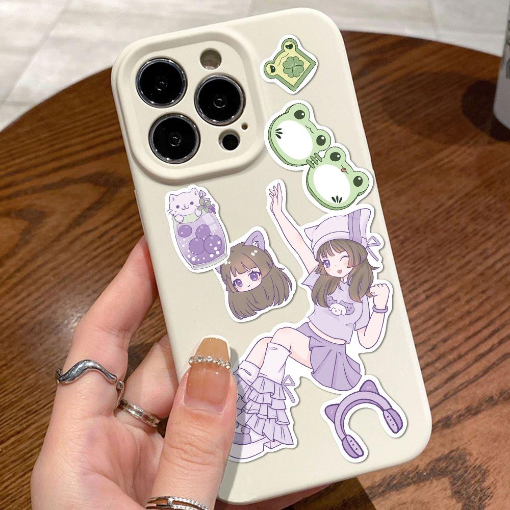 8 Kawaii Salt Sweet Girl Stickers Waterproof Diary Hand Account Stickers Gu Card Stickers DIY Decorative Stickers Ins Stickers