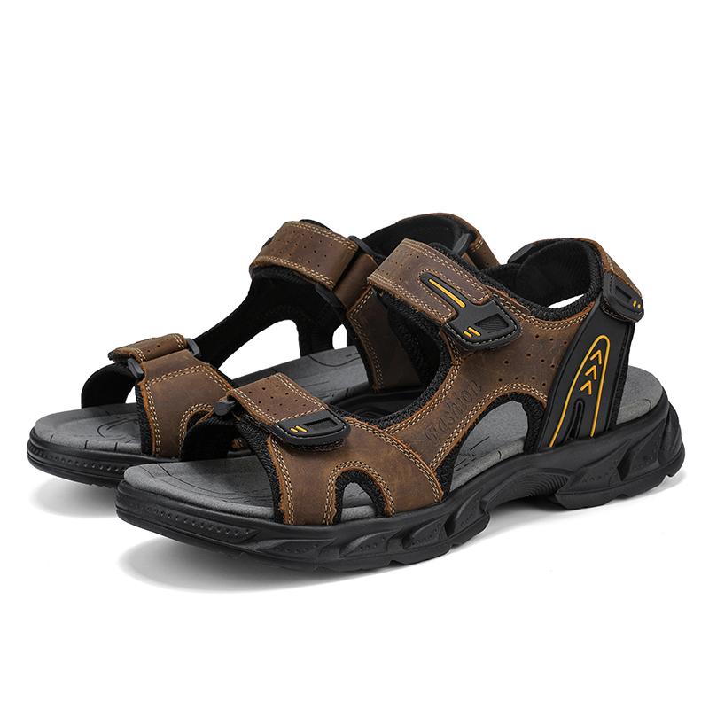 Men's Sandals In Summer Fashion Lightweight Casual Leather Shoes Large Size Sandals for Men