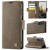 For Samsung Galaxy S21 FE 5G Case AUTSPACE A11 RFID Blocking Retro Leather Cell Phone Wallet Cover