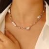 Baroque Pearl Jewelry Set: Necklace, Earrings, Ring, Bracelet, Choker for Women