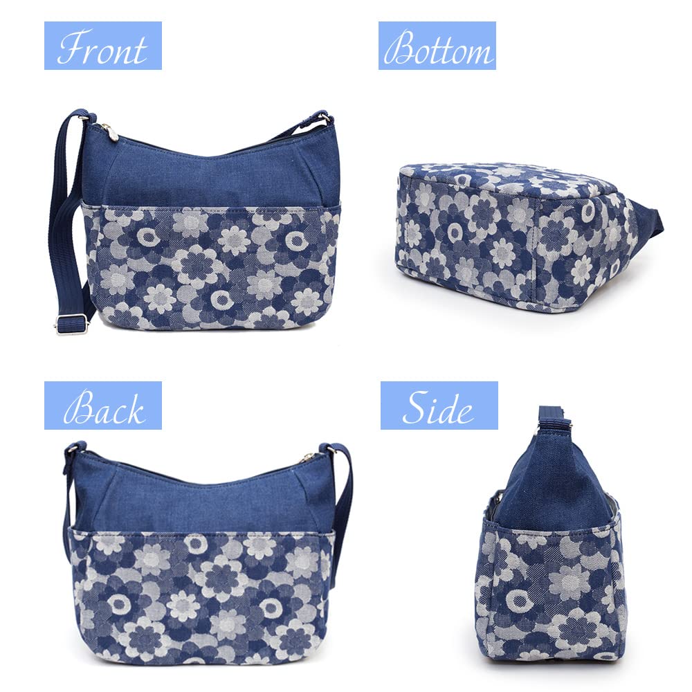 Umhängetasche für made in Okayama daisy shoulder perfekt für [creare KIKI] Frauen, Crossbody, leicht, geräumig, Japan, Denim, Tasche, Muttertag,