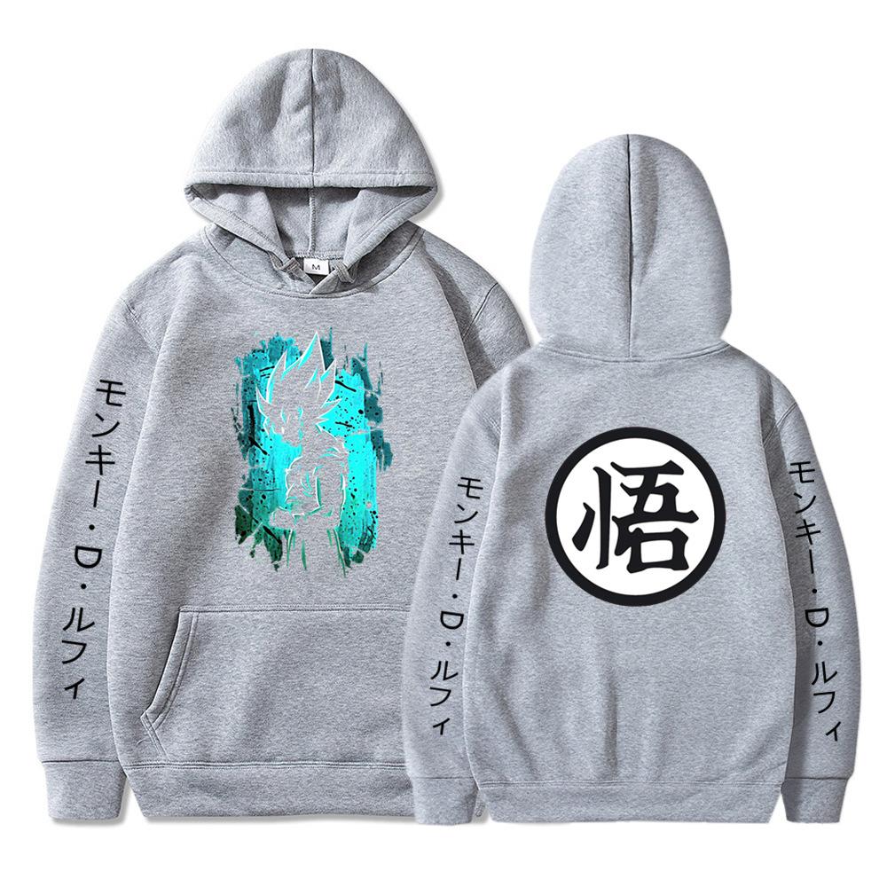 Anime Kreskówka Spersonalizowany Nadruk Sweter Męski i Damski Luźny Pulower Bluza z Kapturem