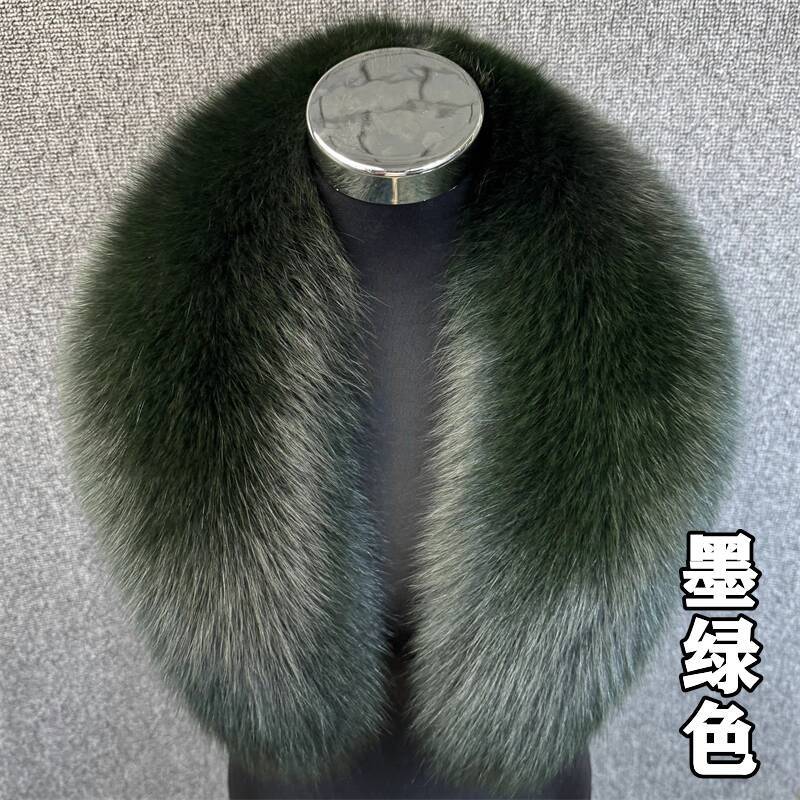 Real Fox Fur Collar Women Winter Thickened Fur Collar Scarf Collars Wraps Neck Warmer Fur Scarves Shawl Luxury Fluffy Fur Shawl