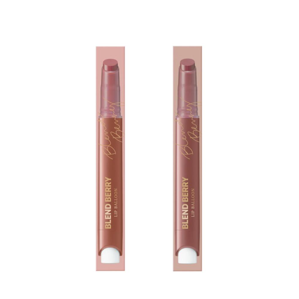 Kose Cosmeport BLEND BERRY Lip Balloon  011 Sentimental Lush Pink  012 Intoxicating Mauve Brown 25g